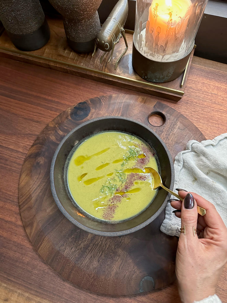 Zucchini, Fennel, Mint & Basil Soup