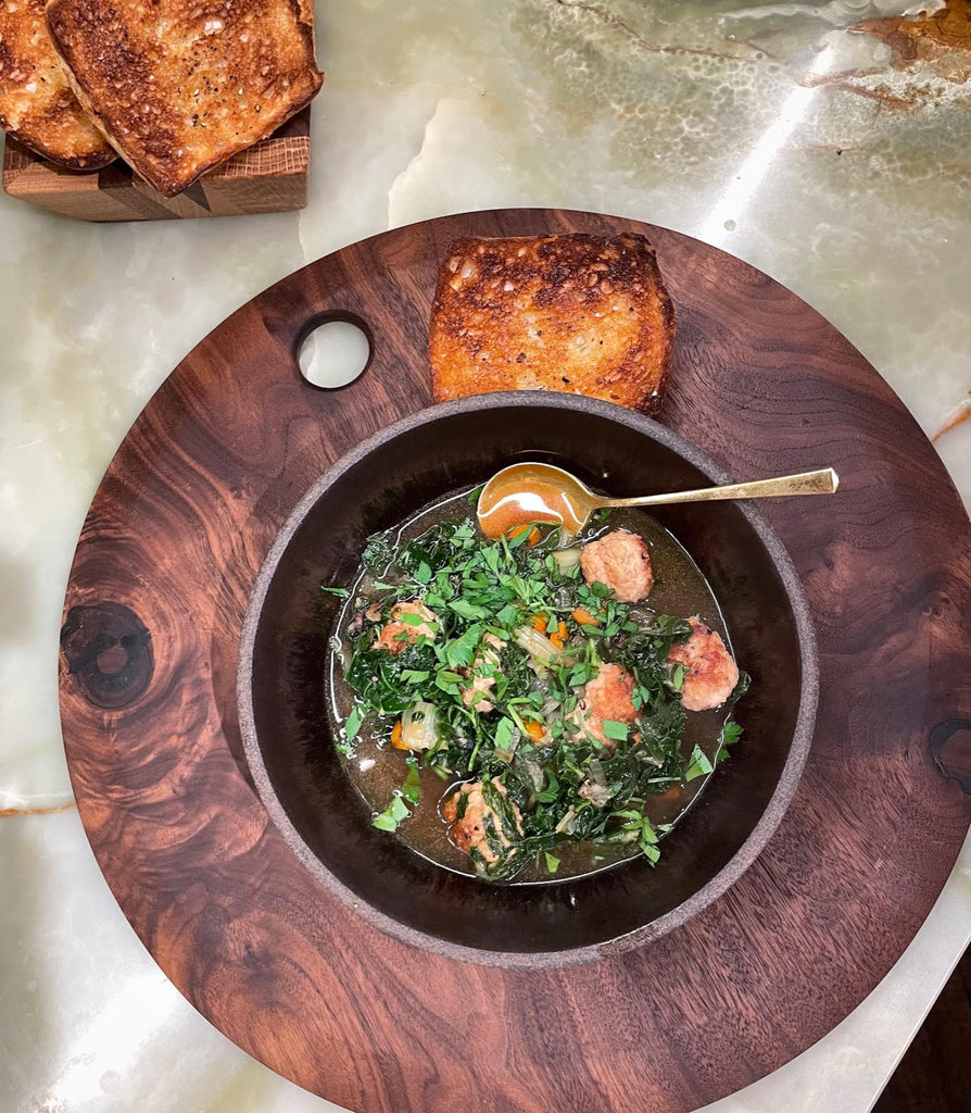 Mini Turkey Meatballs & Escarole