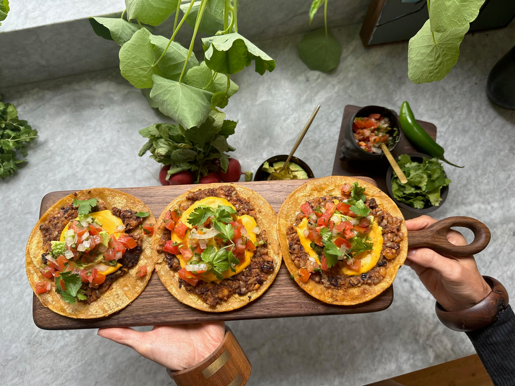 Vegan Smashed Tempeh Tacos