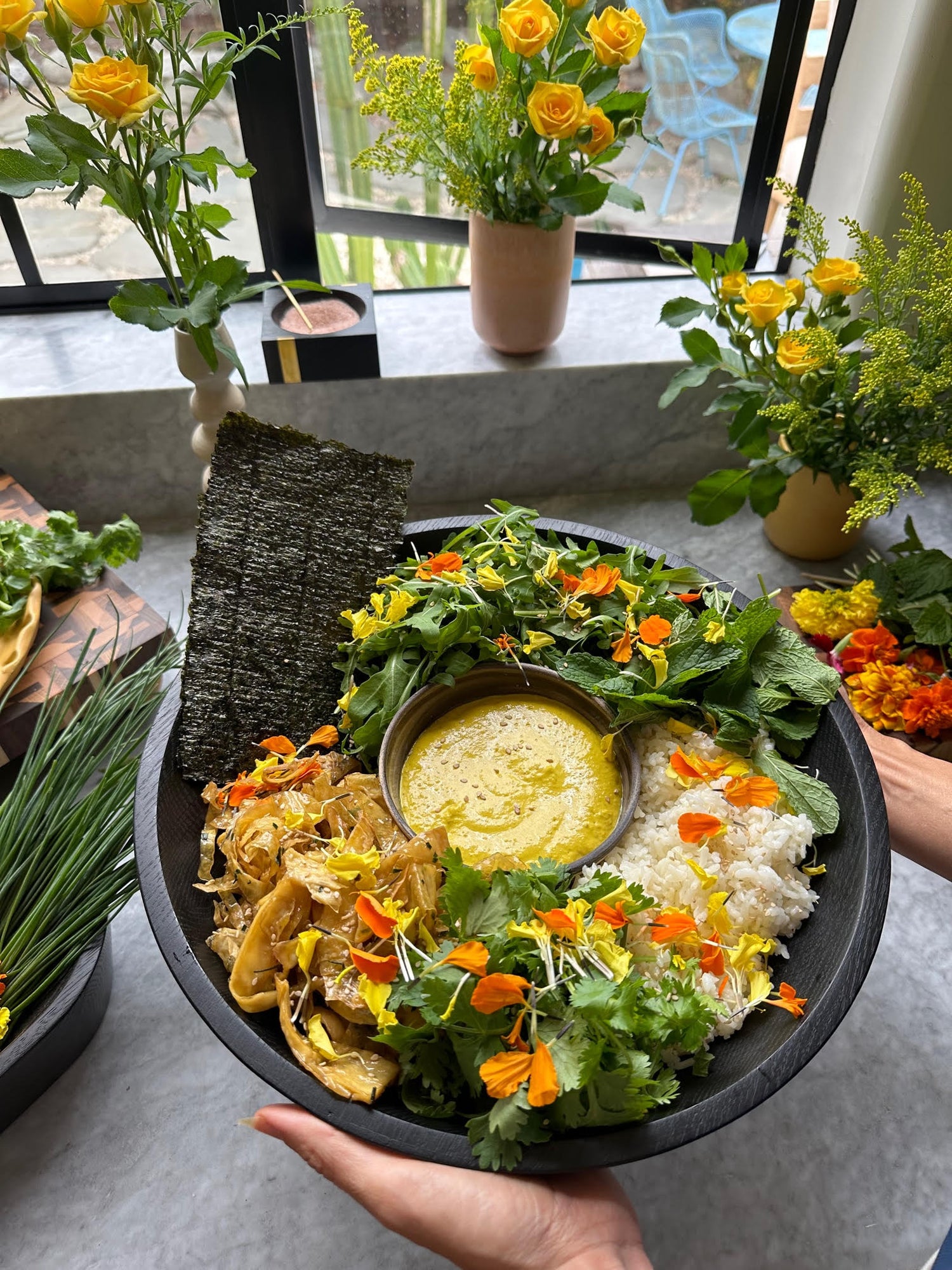 Yuba Rice Bowl & Tumeric Dressing